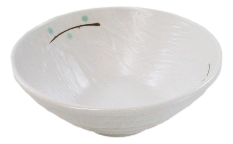 Set Of 6 Modern Yukino Hana Snowflakes Melamine Soup Pasta Salad Bowls 26oz