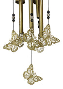 Beautiful Cottage Garden Carved Butterfly Canopy Metal Wind Chime Hanging Mobile