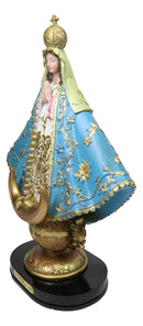 Our Lady of San Juan De Los Lagos With Golden Crown And Moon Figurine 12"H