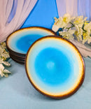 Pack Of 6 Blue Sky Aozora Kannyu Wavy Round Pasta Entree Dinner Plates 9.5"D