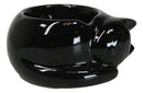 Pack Of 2 Wicca Ceramic Sleeping Black Feline Cat Tea Light Votive Candleholder