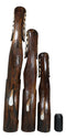 Balinese Wood Handicraft 3 Feet Large Polkadot Ears Canine Hound Dog Set