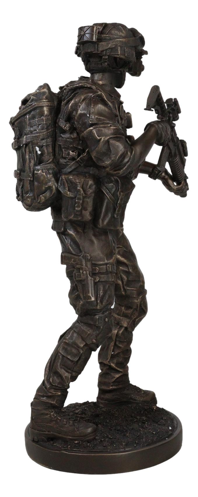 Ebros Large US Military Special Operations Covert Night Mission Soldier Statue 12.5"H