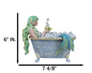 Amy Brown Aquamarine Pretty Mermaid Relaxing And Bubble Bathing in Tub Figurine