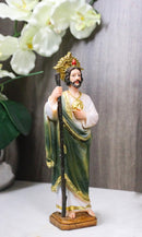 Saint Jude Thaddeus Apostle Disciple Of Jesus Fire And Sun Medal Figurine 12"H