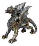 Steampunk Dragon Mechanical Cyborg Robot Sculpture Gears & Clockwork Details