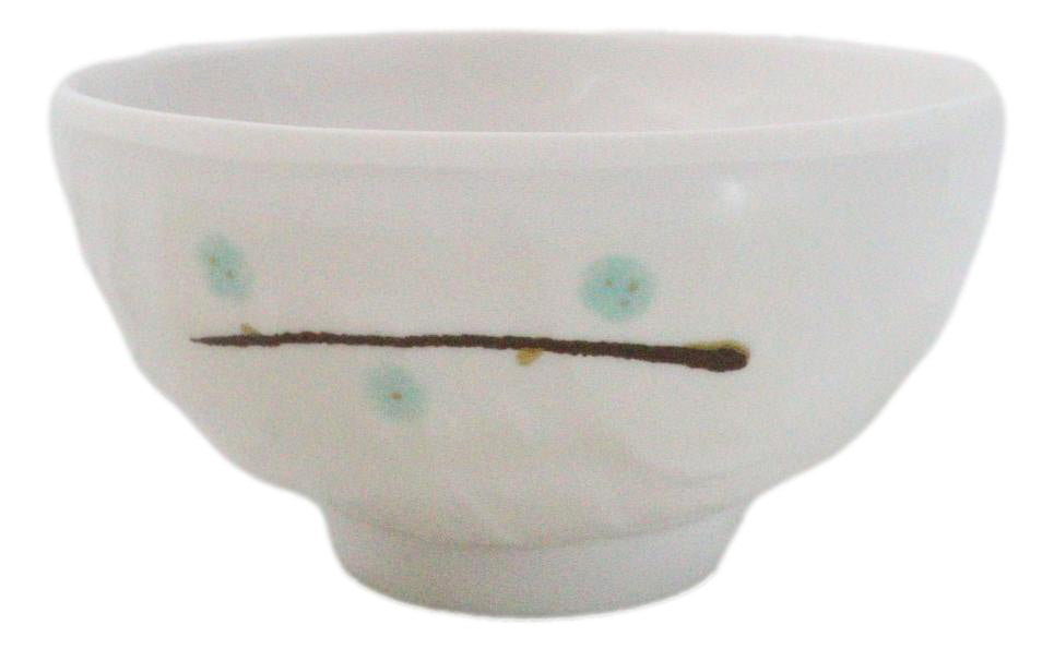 Set of 6 Contemporary Yukino Hana Snow Melamine Round Rice Miso Soup Bowls 10oz