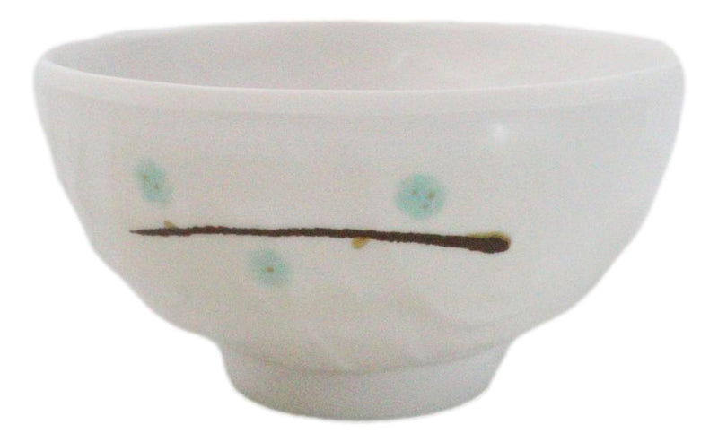 Set of 6 Contemporary Yukino Hana Snow Melamine Round Rice Miso Soup Bowls 10oz