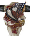 Rustic Western Cow Skull With Bald Eagle American Flag Spirit Of USA Wall Decor