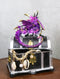 Purple Midnight Dragon Guarding Lion Treasure Chest Small Trinket Box Figurine