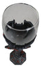 Gothic Macabre Flying Bat Cathedric Cross With Red Gems And Roses Wine Goblet