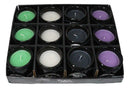 Pack of 12 Ceramic Witch Halloween Black Magic Cauldron Scented Pillar Candles