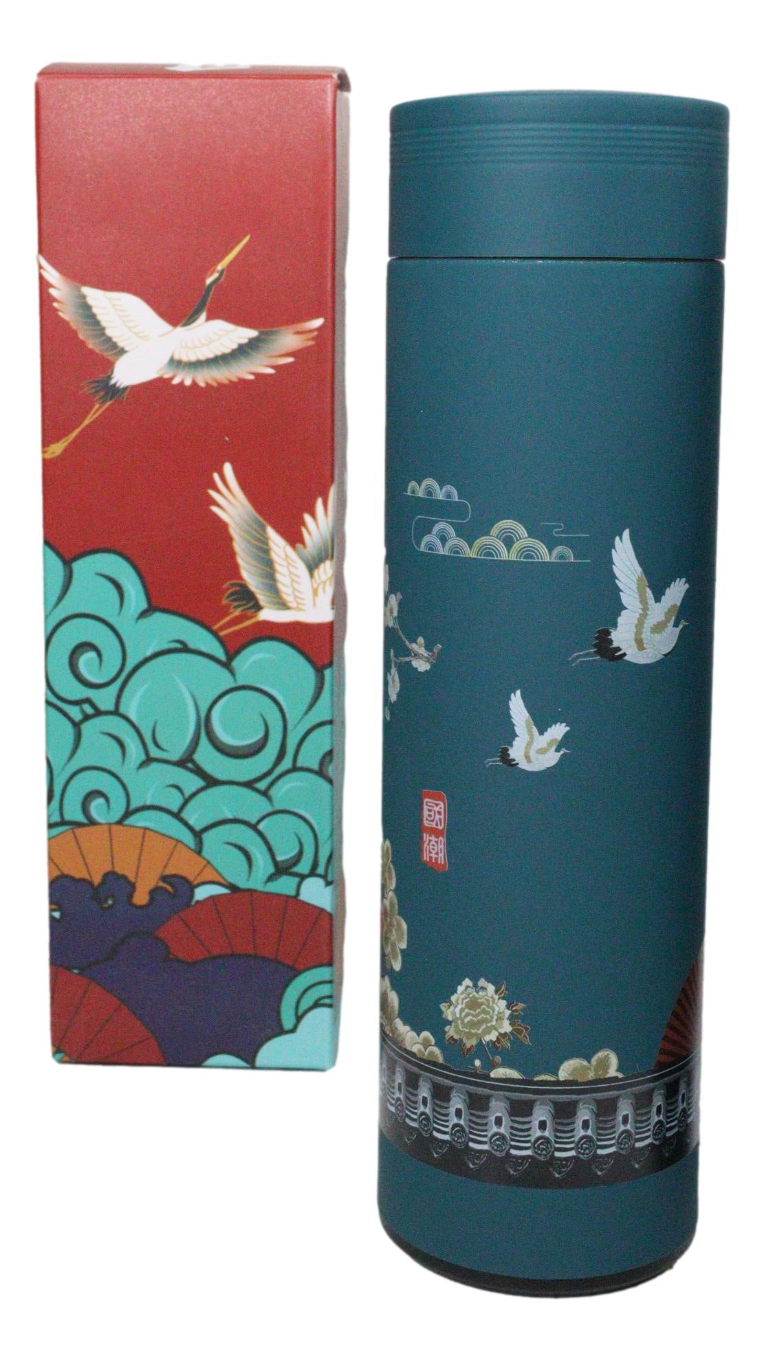 Cranes Florals 17oz Vacuum Insulated Stainless Steel Thermos Bottle With Infuser