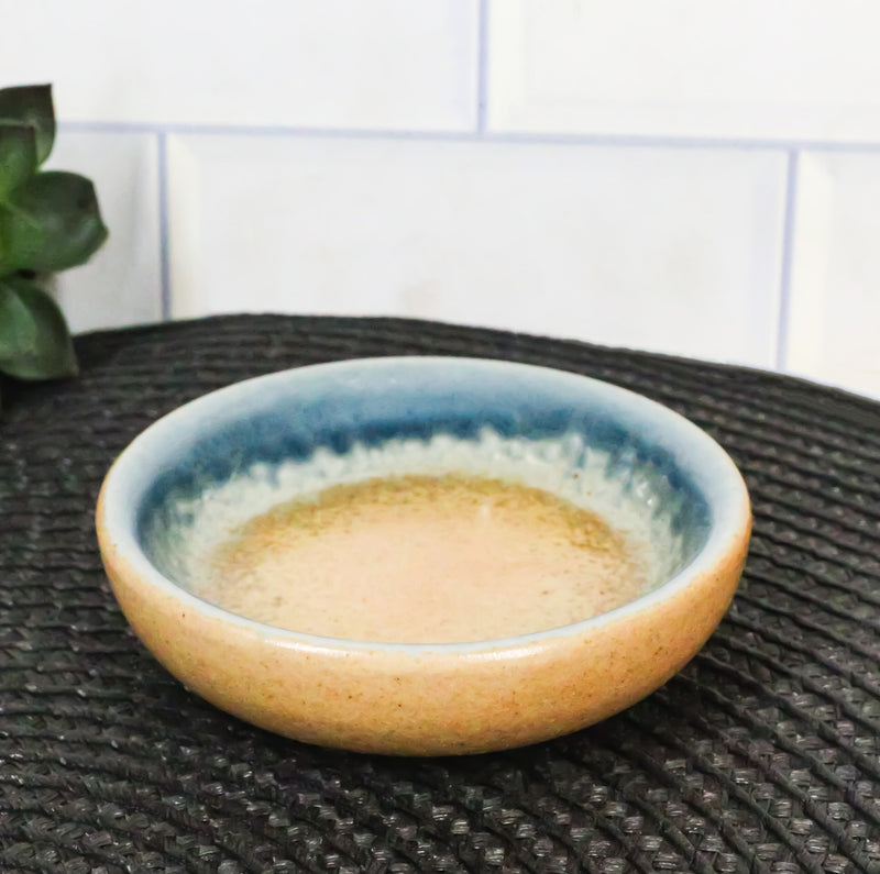 Pack Of 6 Ceramic Ao Nagashi Soy Sauce Oil Condiment Round Dishes Bowls 1.5Oz