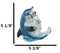 Ocean Marine Blue Dolphin Riding Sea Waves Salt And Pepper Shakers Holder Set