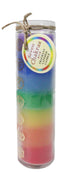 Rainbow 7 Chakra Zones Multi Scent Wicca Mystic Spiritual Tall Tube Candle