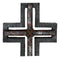 Rustic Western Layered Rust Finish Crossed Ropes Wall Cross Christian Plaque