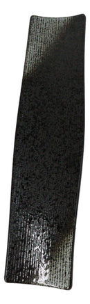 Grey Hakumu Collection Large 16.5" Elongated Rectangular Wavy Serving Platter