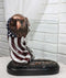 Patriotic Bald Eagle With American Flag Beveled Engravable Glass Frame 6"x4"