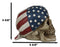 Independence Day Patriotic US Flag Stars And Stripes Skull Bandana Figurine