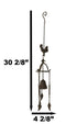 Cast Iron Rustic Chicken Rooster Hanging Garden Patio Bell Wind Chime Decor