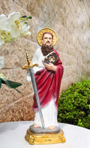 Christian Apostle Of Jesus Saint Paul Holding Sword And The Word Figurine 8"H