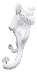 Nautical Marine Antique White Giant Octopus Multi Point Tentacles Wall Hooks