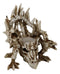 Legendary Arthurian Merlin Dragon Skulls Bones Skeletons Throne Chair Figurine