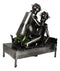 Honeymoon Wedding Couple Making Love Hand Made Metal Wine Bottle Holder Caddy