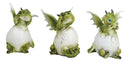 See Hear Speak No Evil Wise Dragons Family In Hatchling Egg Figurines Set Of 3