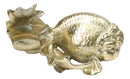 Auspicious Realistic Goldfish Gold Fish Sculpture 8"L Nautical Marine Decor