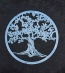 Blue 24"D Oversized Round Celtic Tree of Life Medallion Metal Wall Circle Plaque