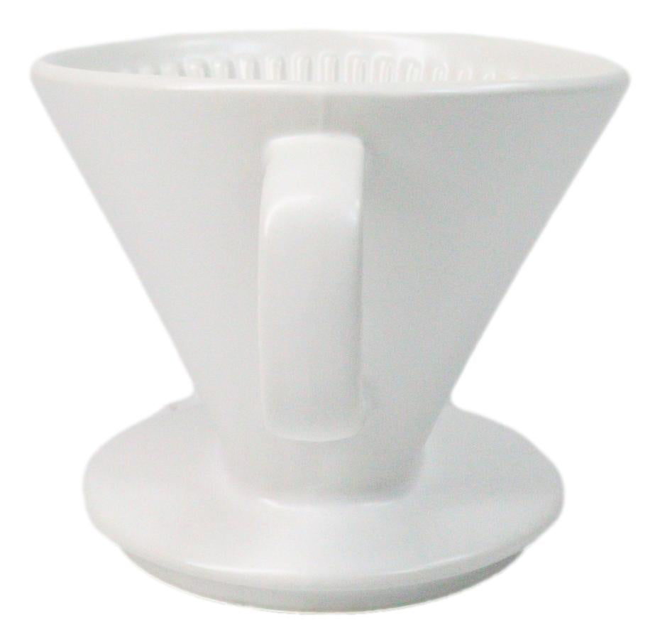 White Porcelain Artisan Coffee Maker Pour Over Dripper Filter Cup Top Part