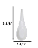 Contemporary White Melamine Asian Soup Spoons With Ladle Hook & Notch Set Of 6