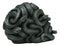 Aztec Quetzalcoatl Green Slithering Snake Serpents Cranium Skull Figurine