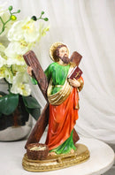 Apostle Disciple Of Jesus Saint Andrew With Saltire Cross Figurine 12" Series