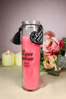 Pack of 2 Pink Love Potion Passion Fruit Tube Wax Candles In Glass Jars 8"H