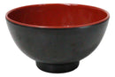 Set Of 6 Red And Black Round Appetizer Soup Salad Rice Melamine Bowls 4.5"D