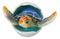 Blue Nautical Marine Sea Turtle Hatchling Emerging Out of Egg Mini Figurine