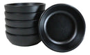 Pack Of 6 Black Silk Melamine Soup Salad Pasta Dessert Shallow Bowls 24oz