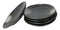 Pack Of 5 Ceramic Charcoal Grey Tone Hakumu Porcelain Round Dinner Plates 8.75"D