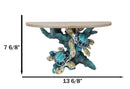 Marine Blue Sea Turtles Swimming by Ocean Corals Floating Wall Bracket Shelf