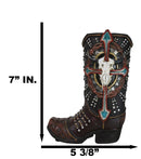 Western Texas Longhorn Skull Barbed Wires And Arrow Cross Cowboy Boot Money Bank