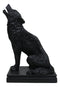 Mystical Wicca Gothic Alpha Gray Wolf Ulula Noctis Candlestick Holder Figurine