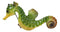 Set Of 6 Green Seahorses Ocean Marine Beach Wall Hanging Decor Tree Ornaments