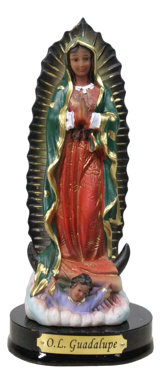 Catholic Blessed Virgin Mary Our Lady of Guadalupe Figurine With Base 5"H - Ebros Gift