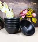 Pack Of 6 Black Silk Melamine Ramen Soup Salad Pasta Donburi Medium Bowls 26oz