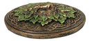 Green Man Tree Spirit Round Medallion Celtic Knot Incense Burner Ash Catcher