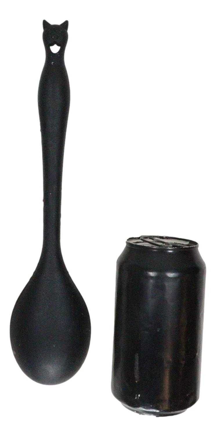 Wicca Gothic Witch Feline Cat Silicone Cooking Baking Chef Kitchen Utility Spoon - Ebros Gift