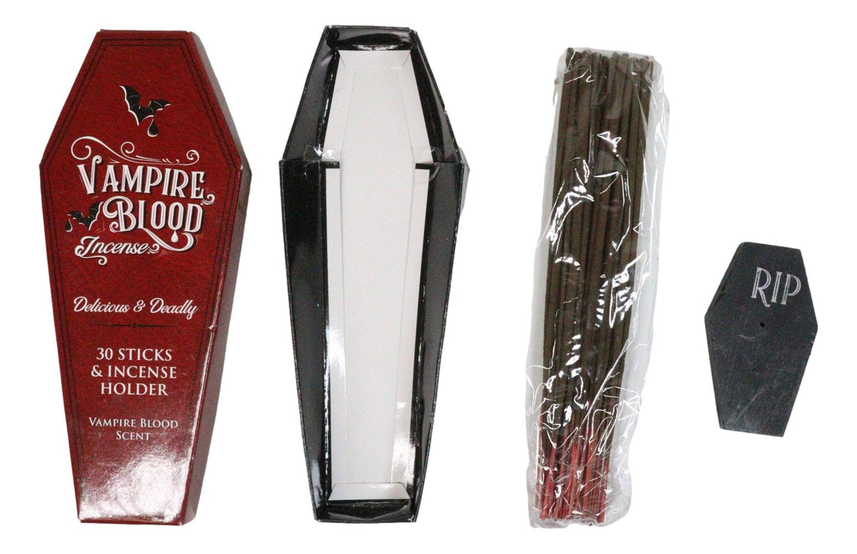 Vampire Blood Incense Sticks Pack of 30 With RIP Coffin Incense Stick Holder